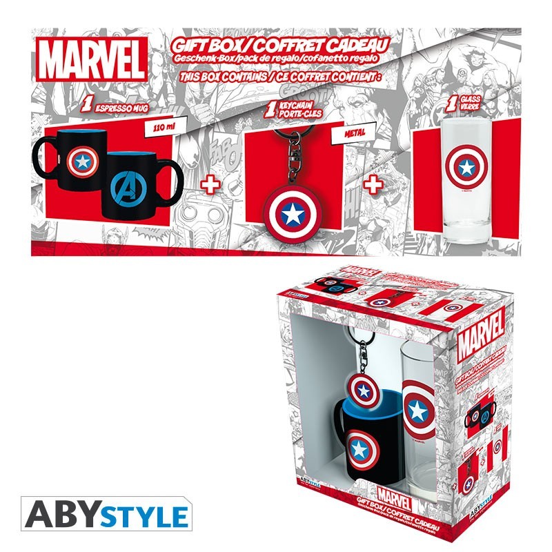 Set - Emballage endommagé - Captain America - Gift Pack - Verre + mug