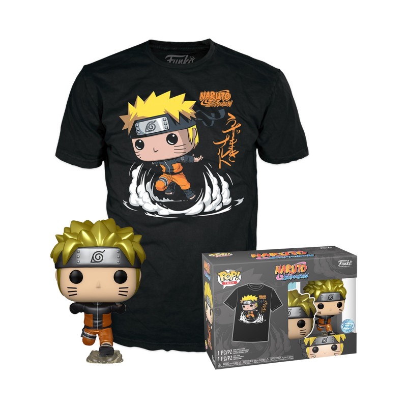 POP - Emballage endommagé - POP & Tee - Naruto - POP exclusive + T-shirt - Naruto Uzumaki - XL 