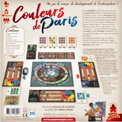 Brettspiele - Platzierungsspiel - Zeitmanagement - Farben von Paris