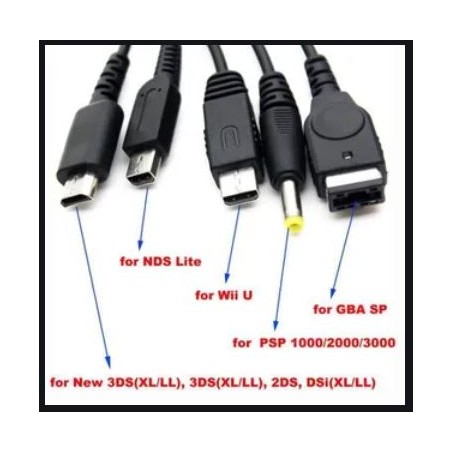 Cable - DS, DS Lite, 2DS, 3DS, 3DSXL, DSi, DSiYL, New3DS - USB universal Cable