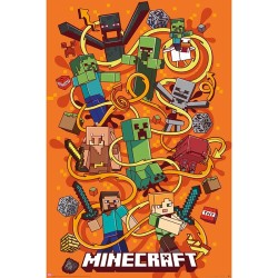 Poster - Gerollt und mit Folie versehen - Minecraft