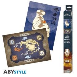 Poster - Packung mit 2 - Avatar - Der Herr der Elemente - Appa & Map