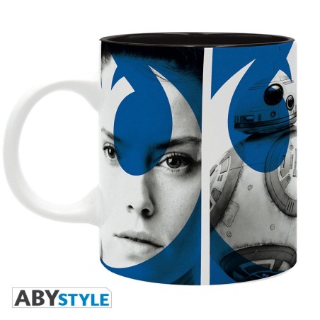 Mug - Subli - Star Wars - SW9 & R2D2 & Rey
