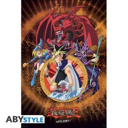 Poster - Roulé et filmé - Yu-Gi-Oh! - Yugi, Slifer et Magicien
