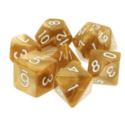 Dice sets - Dices - Pearl gold