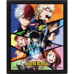 Frame - 3D - My Hero Academia - Characters Mosaic