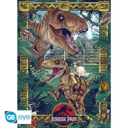 Poster - Pack de 2 - Jurassic Park - Set 2 Chibi Poster - "Porte" et "Dinosaures".