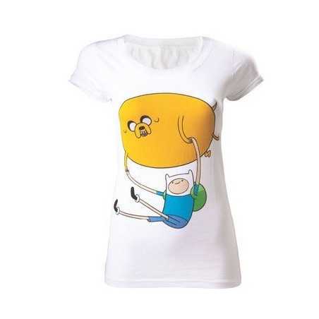 T-shirt - Adventure Time, Abenteuerzeit mit Finn und Jake - Jake & Finn - S Femme 
