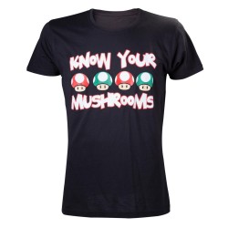 T-shirt - Nintendo - Know your Mushrooms - S Homme 