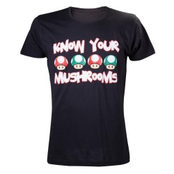 T-shirt - Nintendo - Know your Mushrooms - M Homme 
