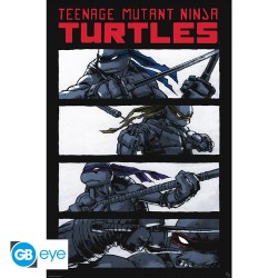 Poster - Roulé et filmé - Les Tortues Ninja - Comics noir & blanc