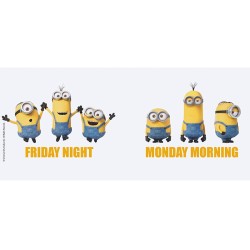 Mug - Subli - Happy Mix - Minions - Friday vs Monday