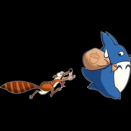 T-shirt - Parodie - Le gland Amour - Totoro Bleu - M Homme