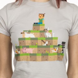 T-shirt - Minecraft - Capybara Hilltop - M Femme 