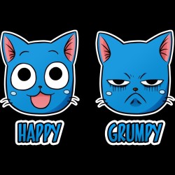 T-shirt - Parody - Happy Grumpy - L Homme 