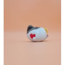 Plush - Nemuneko - Grey Heart Red