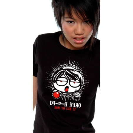 T-shirt - Death Note - Death Neko - XL Unisexe