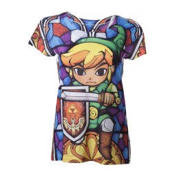 T-shirt - Zelda - Buntglasfenster Link - M Homme 