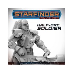 Statische Figur - Starfinder - Half Orc Soldier
