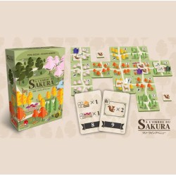 Jeu de plateau - Placement - Cartes - Graphique - A l' Ombre du Sakura