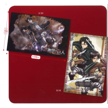 Drapeau - L'attaque des Titans - Eren & Levi