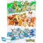 Poster - Gerollt und mit Folie versehen - Pokemon - Erste Partner