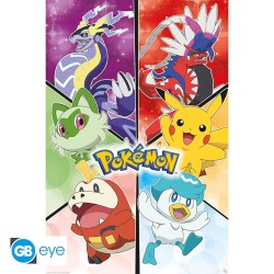 Poster - Gerollt und mit Folie versehen - Pokemon - Scarlet & Violet Starters