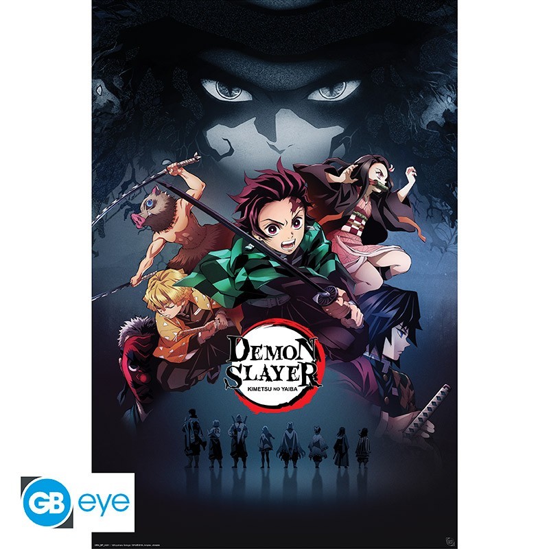 Poster - Roulé et filmé - Demon Slayer - Groupe
