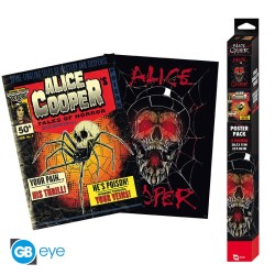 Poster - Packung mit 2 - Alice Cooper - Geschichten über Horror und Schädel