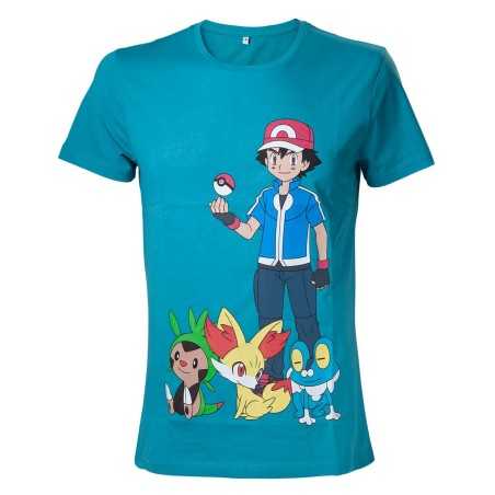 T-shirt - Pokemon - Sacha & Starters - XL Homme 