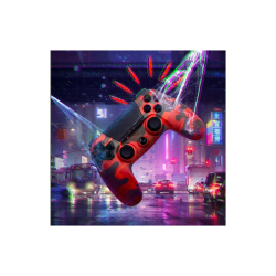 Manette sans fil - PS4 - Playstation - Urban Fire Rouge Camo 3.5 Jack