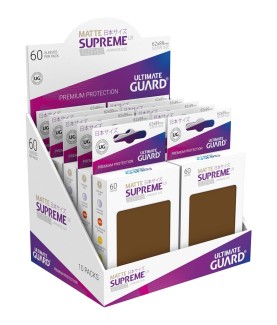 Sleeves - 60 Pieces - Supreme UX - Small - Matte Brown