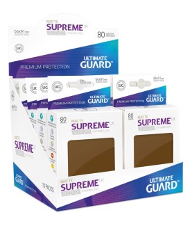 Protège-cartes - 80 Pièces - Supreme UX - Standard - Marron Matte