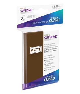 Protège-cartes - 50 Pièces - Supreme UX - Small - Marron Matte