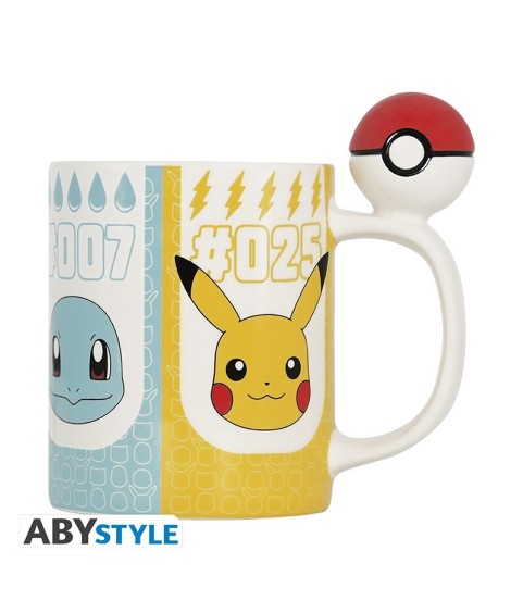 Mug - 3D - Pokemon - Starters & Pokeball 3D