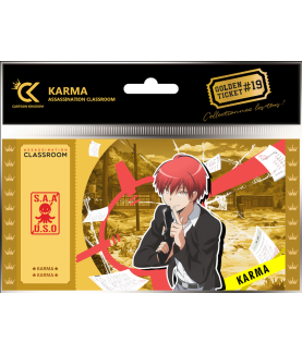 Ticket de collection - Golden Tickets Black Edition - Assassination Classroom - Karma Akabane