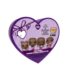 POP - Pack de 4 - Pocket POP Keychain - L'Étrange Noël de Mr. Jack - Saint-Valentin