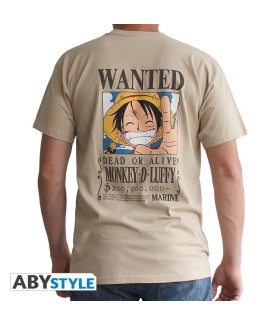 T-shirt - One Piece - Wanted - Monkey D. Luffy - XL Unisexe 