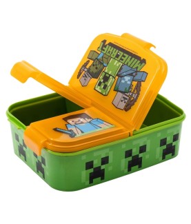 Lunch-Box - Mehrere Fächer - Minecraft - Heroes - Bento Box