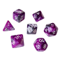 Dice sets - Dices - "Purple & Silver Fusion" Color