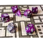 Dice sets - Dices - "Purple & Silver Fusion" Color