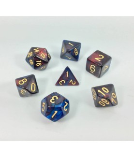 Dice sets - Dices - "Red & Blue Fusion" Color