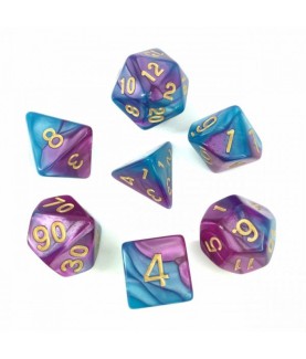 Dice sets - Dices - "Purple & Blue Fusion" Color