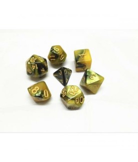 Dice sets - Dices - "Yellow & Black Fusion" Color