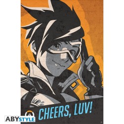 Poster - Gerollt und mit Folie versehen - Overwatch - Tracer Cheers Luv