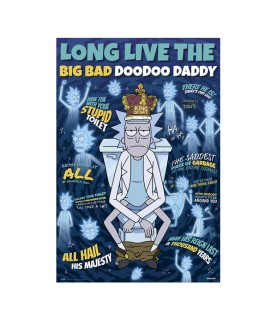 Poster - Gerollt und mit Folie versehen - Rick & Morty - Doodoo Daddy