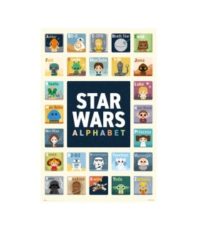 Poster - Gerollt und mit Folie versehen - Star Wars - Alphabet
