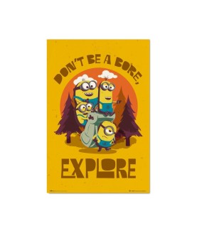 Poster - Rolled and shrink-wrapped - Minions - Don't be bore, explore