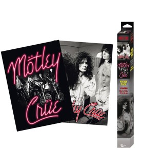 Poster - Pack de 2 - Mötley Crüe - Néon Rose et Camisole