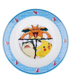 Assiette - Pokemon - Dracaufeu, Ronflex & Pikachu